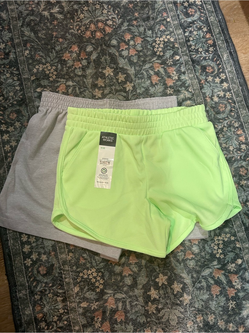 Athletic Works Neon Lime Mesh Athletic Shorts